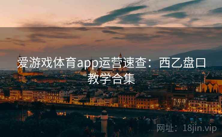 爱游戏体育app运营速查：西乙盘口教学合集