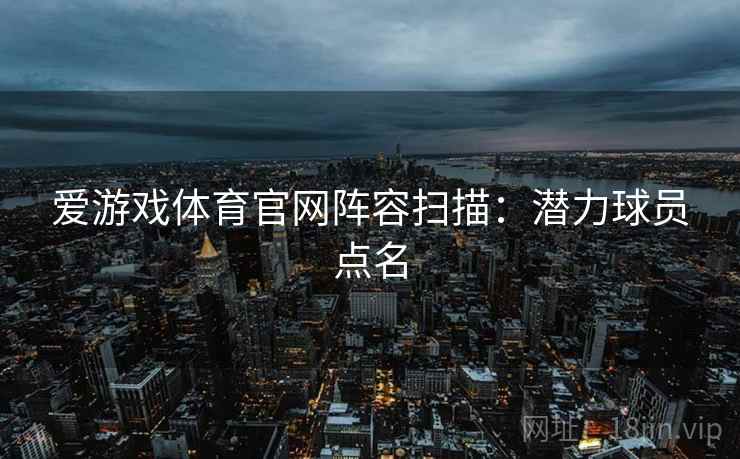 爱游戏体育官网阵容扫描:潜力球员点名